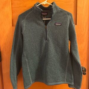 Patagonia Women's Blue Zip-Up Sweater